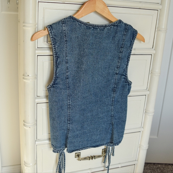 Free People lace-up denim vest - Picture 4 of 5